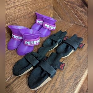 Muttluks, Woof Walkers Dog Boots with Leather Soles Itty Bitty & Silicone Boots